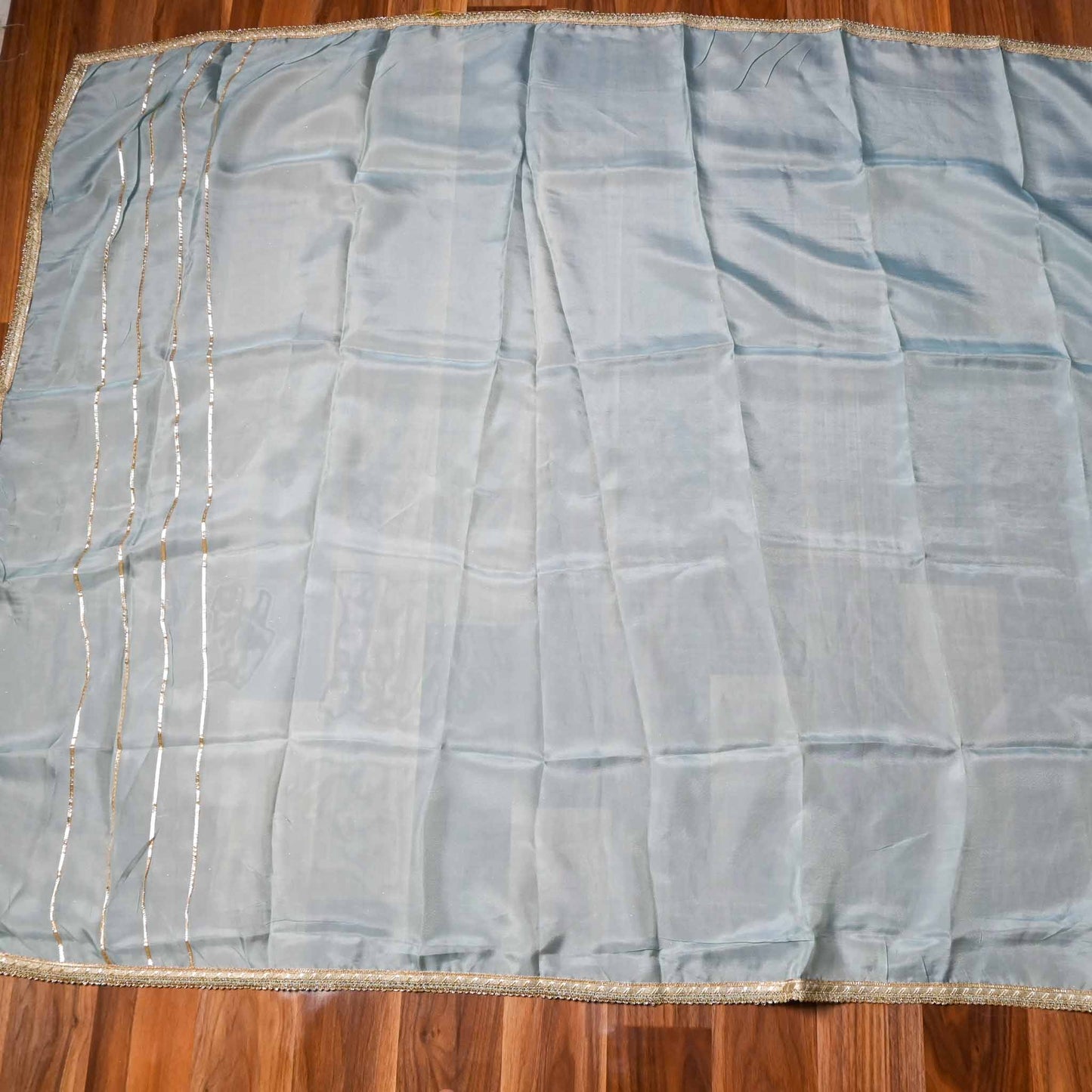 Shimmer Sky blue unstitched suit