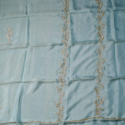 Shimmer Sky blue unstitched suit