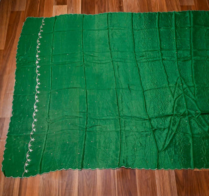 Shimmer Green unstitched suit