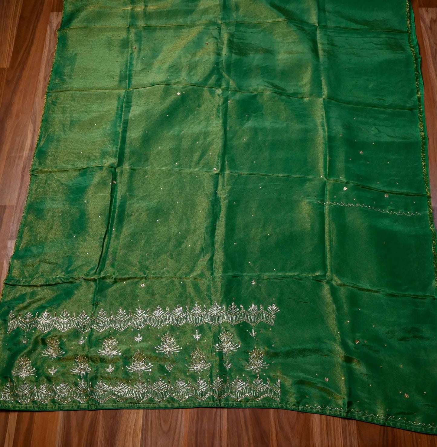 Shimmer Green unstitched suit