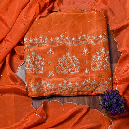 Shimmer Orange unstitched suit