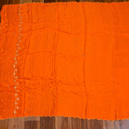 Crape Orange unstitched suit