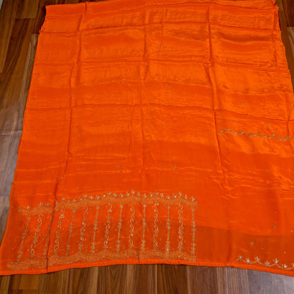 Crape Orange unstitched suit