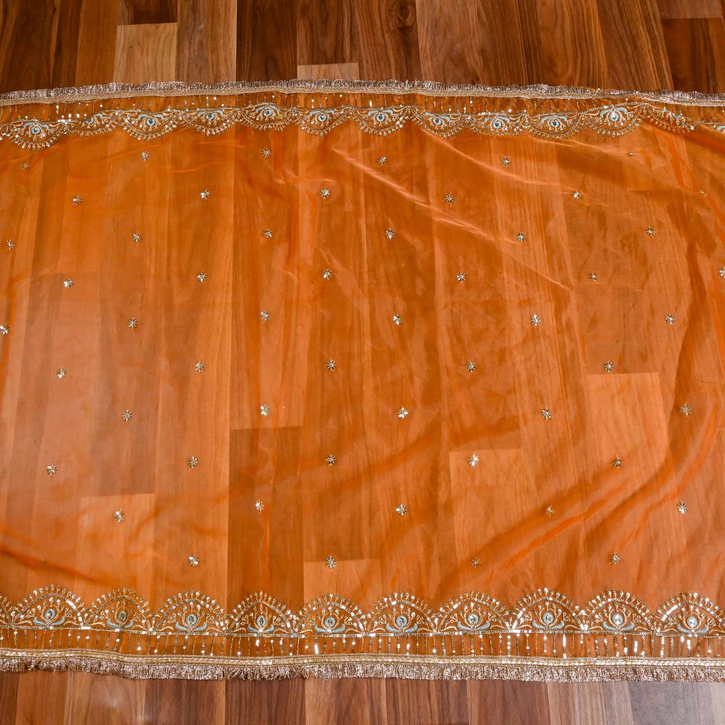 Silk Orange unstitched suit