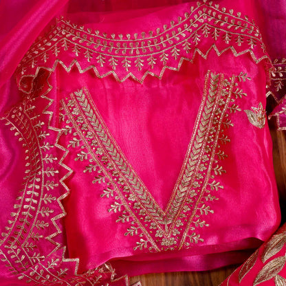 Shimmer Pink unstitched suit