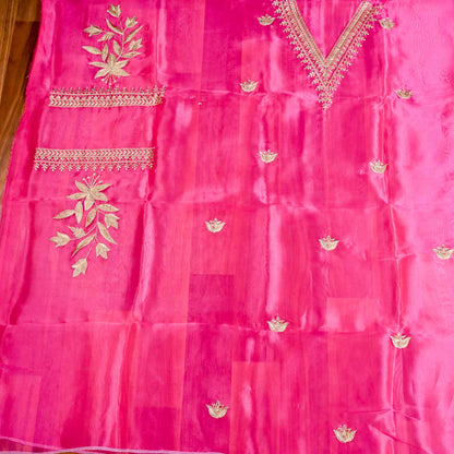 Shimmer Pink unstitched suit