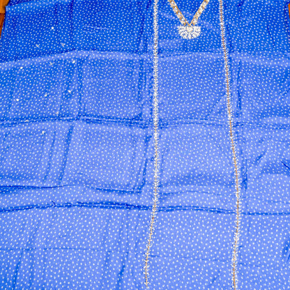 Organza Blue unstitched suit