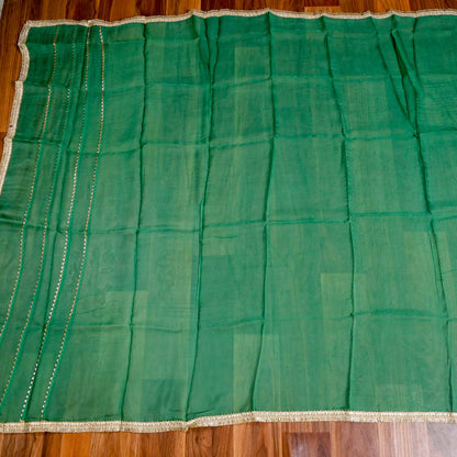 Organza Green unstitched suit