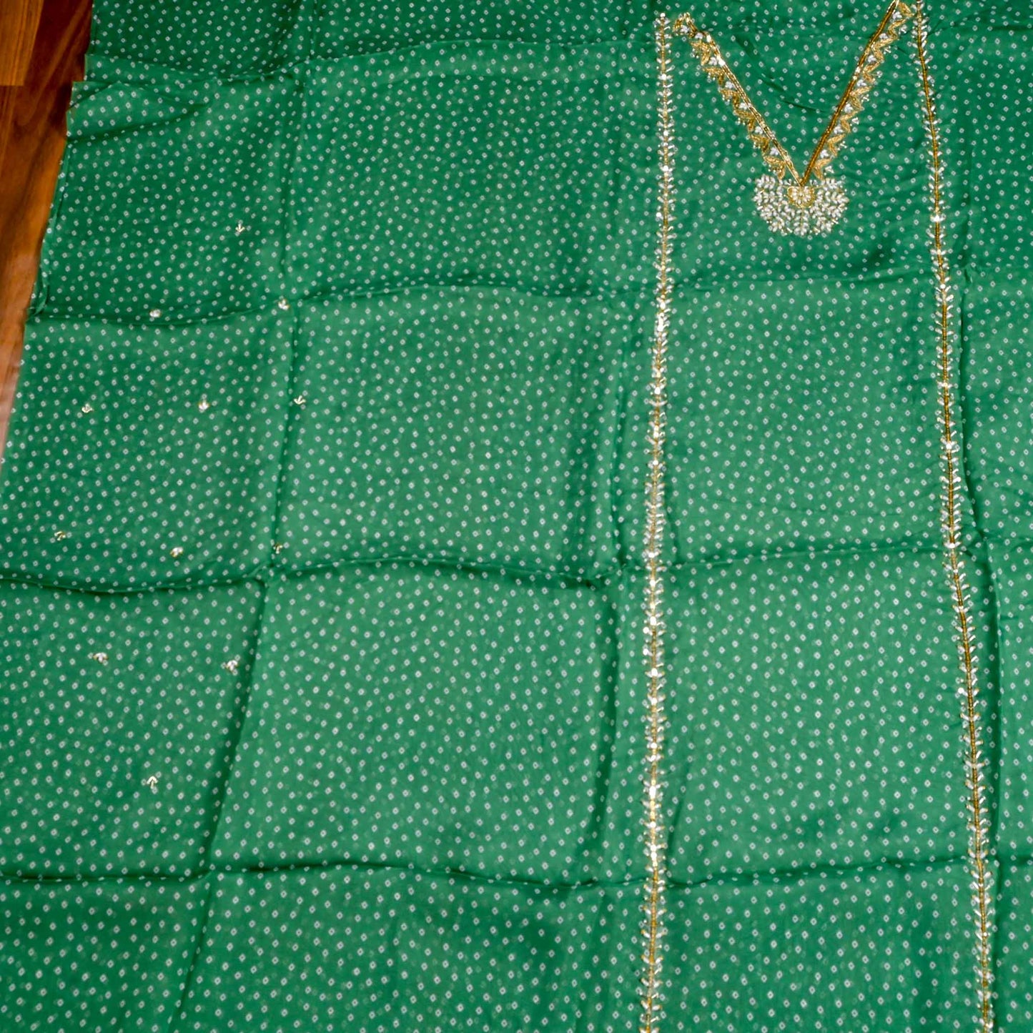 Organza Green unstitched suit