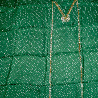 Organza Green unstitched suit