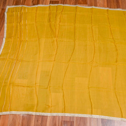 Organza Yellow unstitched suit