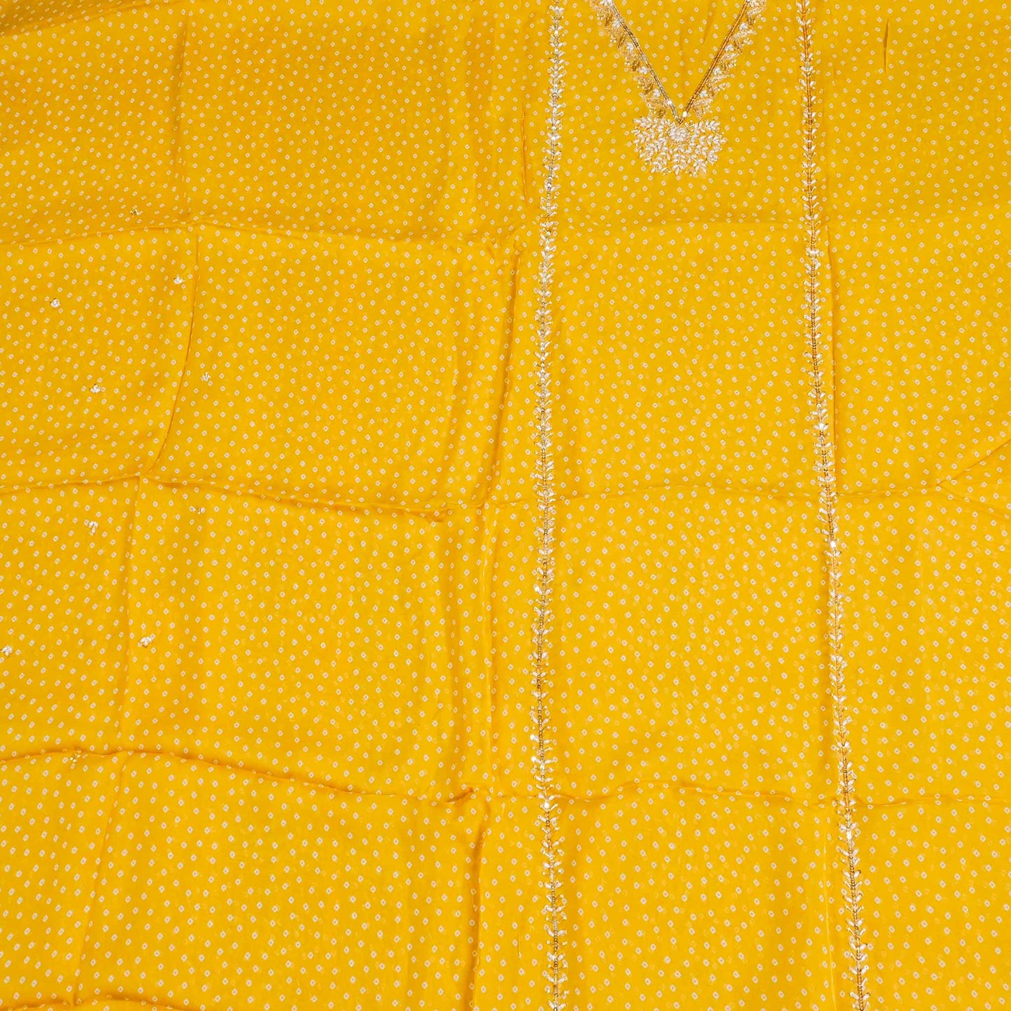 Organza Yellow unstitched suit