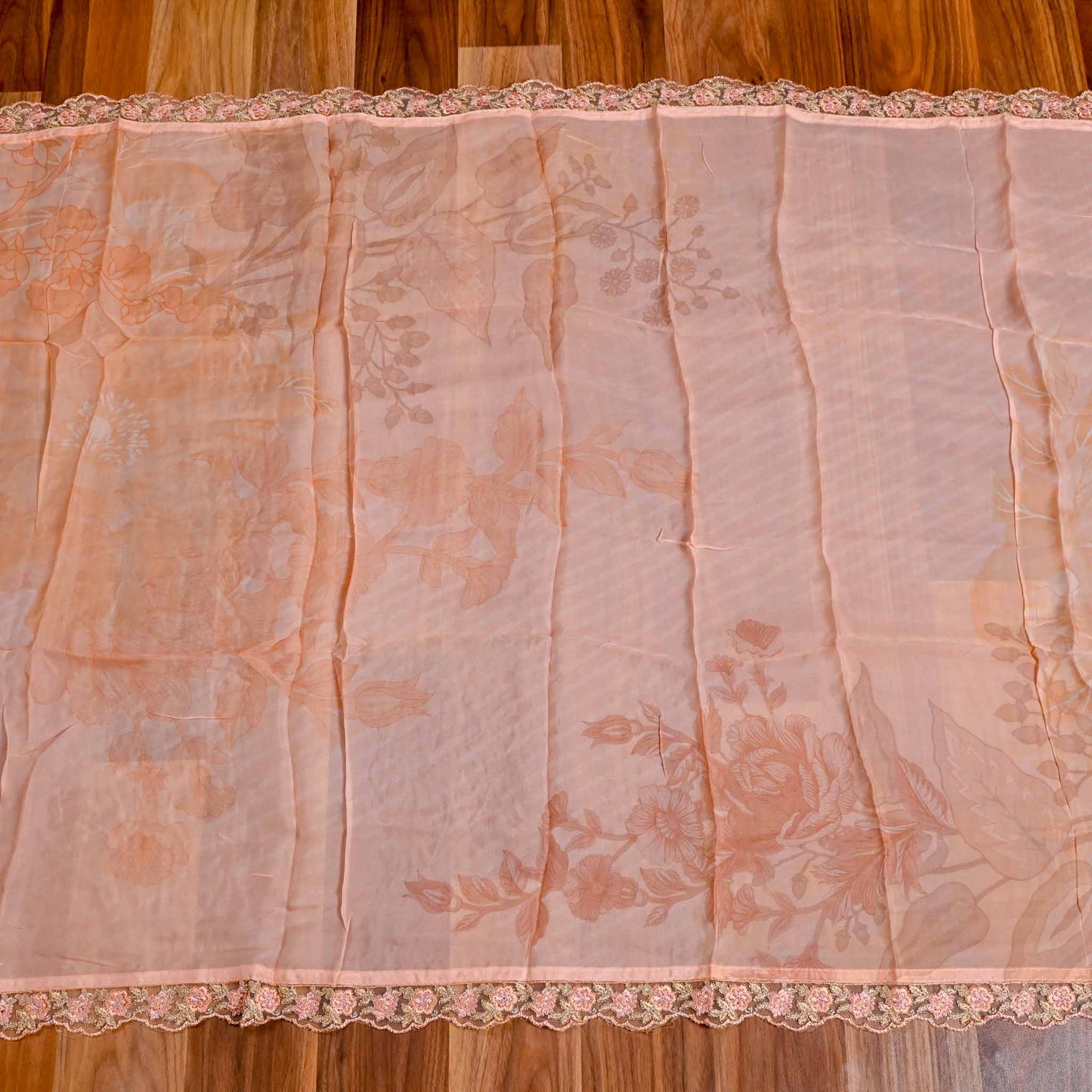 Peach Velvet Unstitched suit