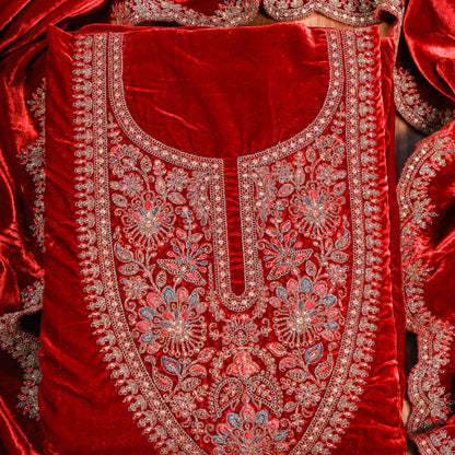 Velvet Red Unstitched suit