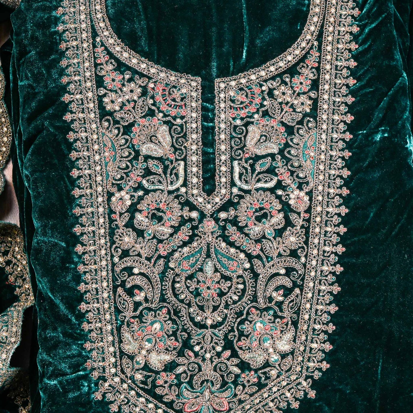 Velvet Green Unstitched suit