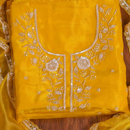 Shimmer Yellow Unstitched suit