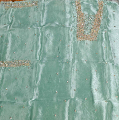 Shimmer c-green Unstitched Suit