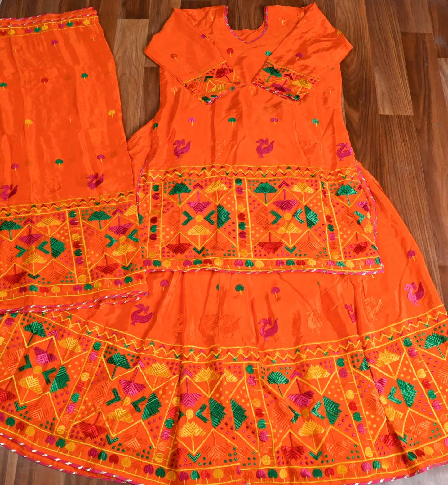 Jago Lehenga Orange Readymade Suit