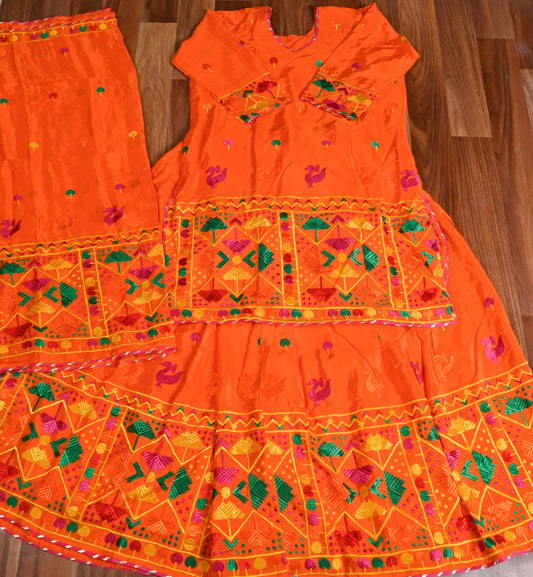 Jago Lehenga Orange Readymade Suit