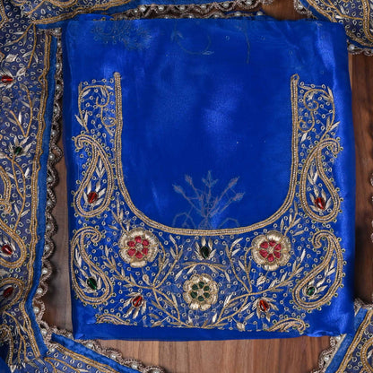 Royal blue Glass tissue suit