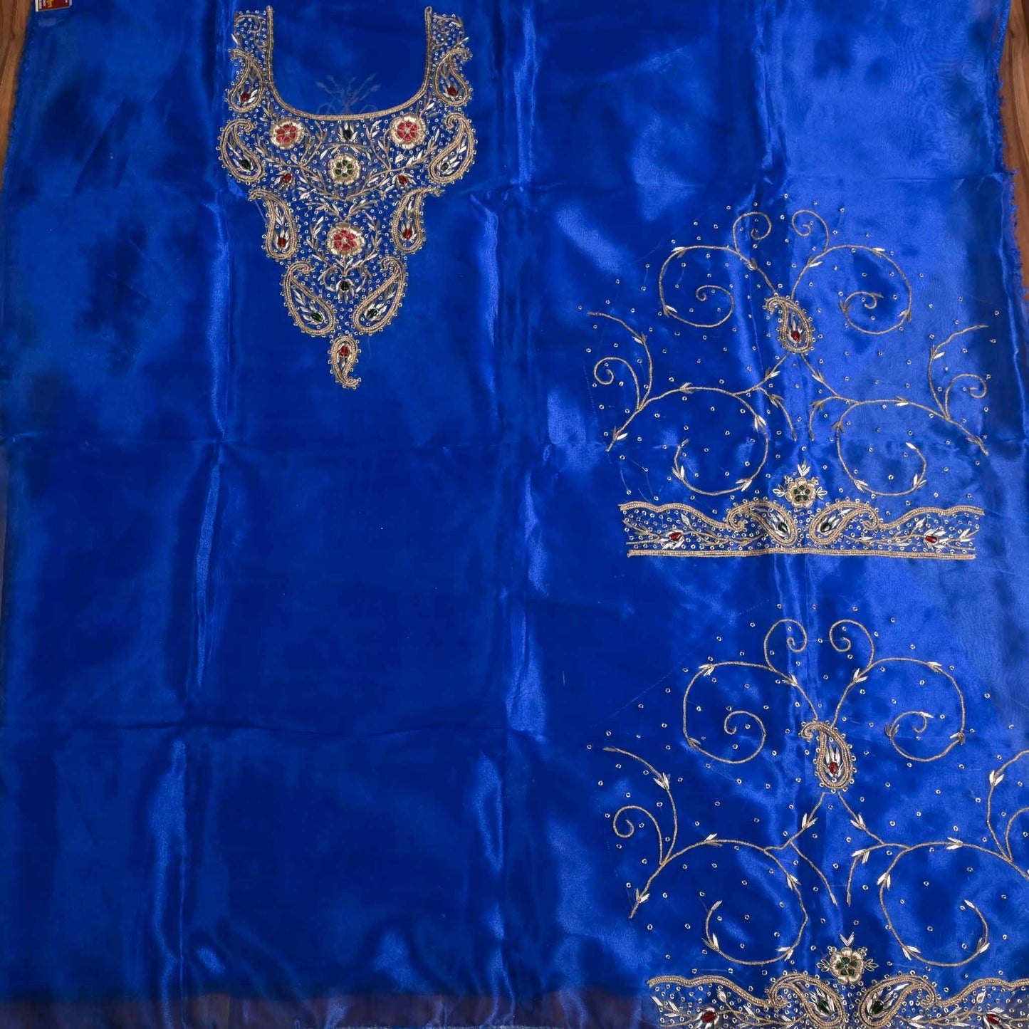 Royal blue Glass tissue suit