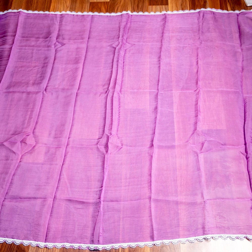 Purple Organza Unstiched Suit