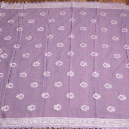 Purple Cotton Unstiched Suit