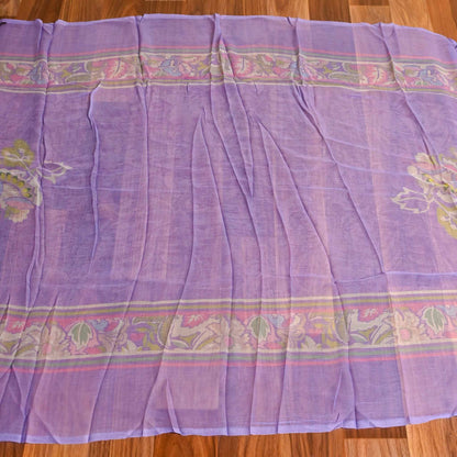 Purple Georgette Unstiched Suit