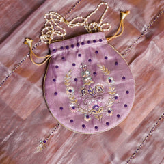 Silk Purple Unstitched Suit