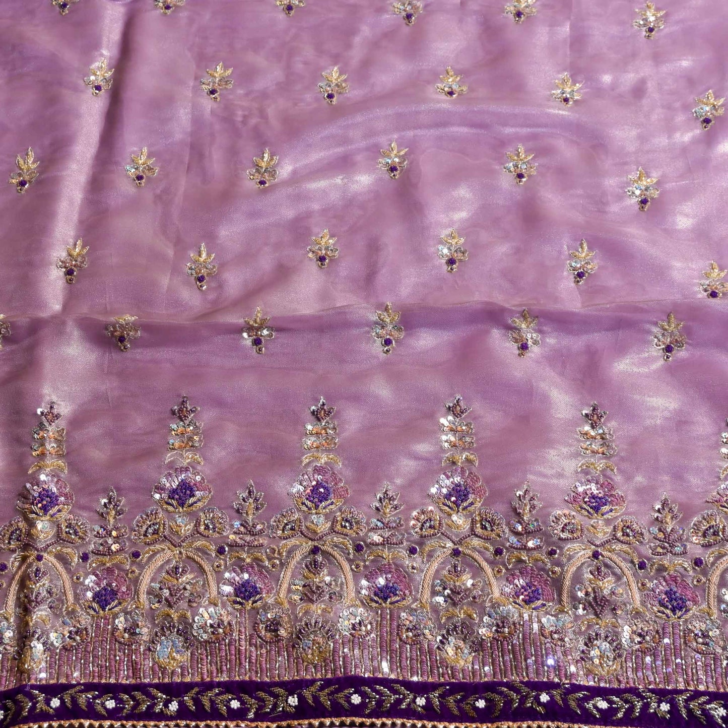 Sasa  Purple Unstiched Suit