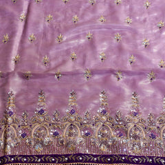 Silk Purple Unstitched Suit