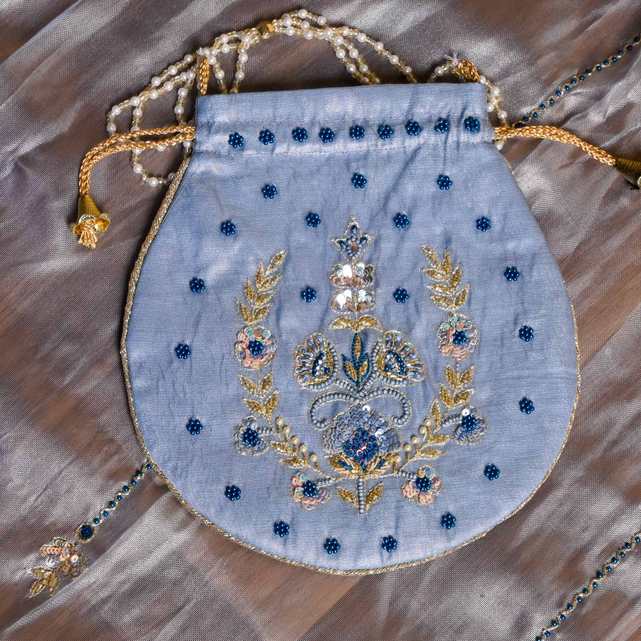 Silk Powder Blue Unstitched Suit