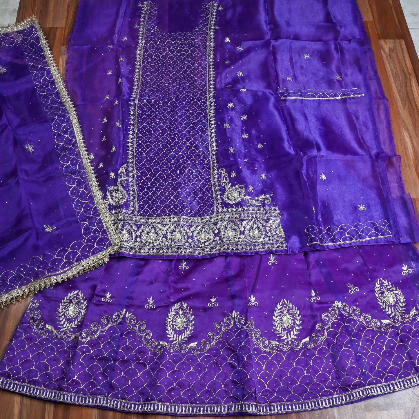 Shimmer Purple Lehenga suit