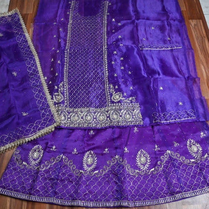 Shimmer Purple Lehenga suit