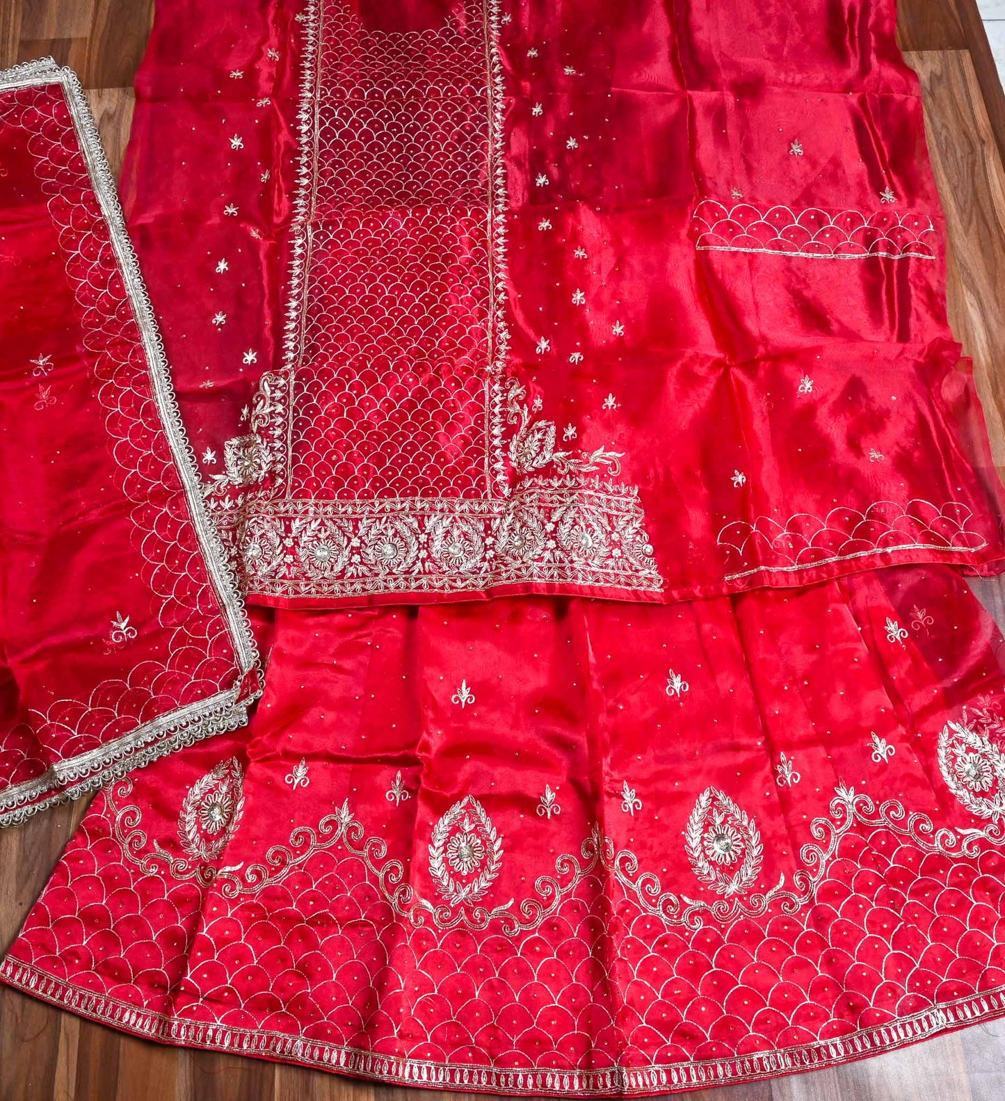 Shimmer Mehroon Lehenga suit