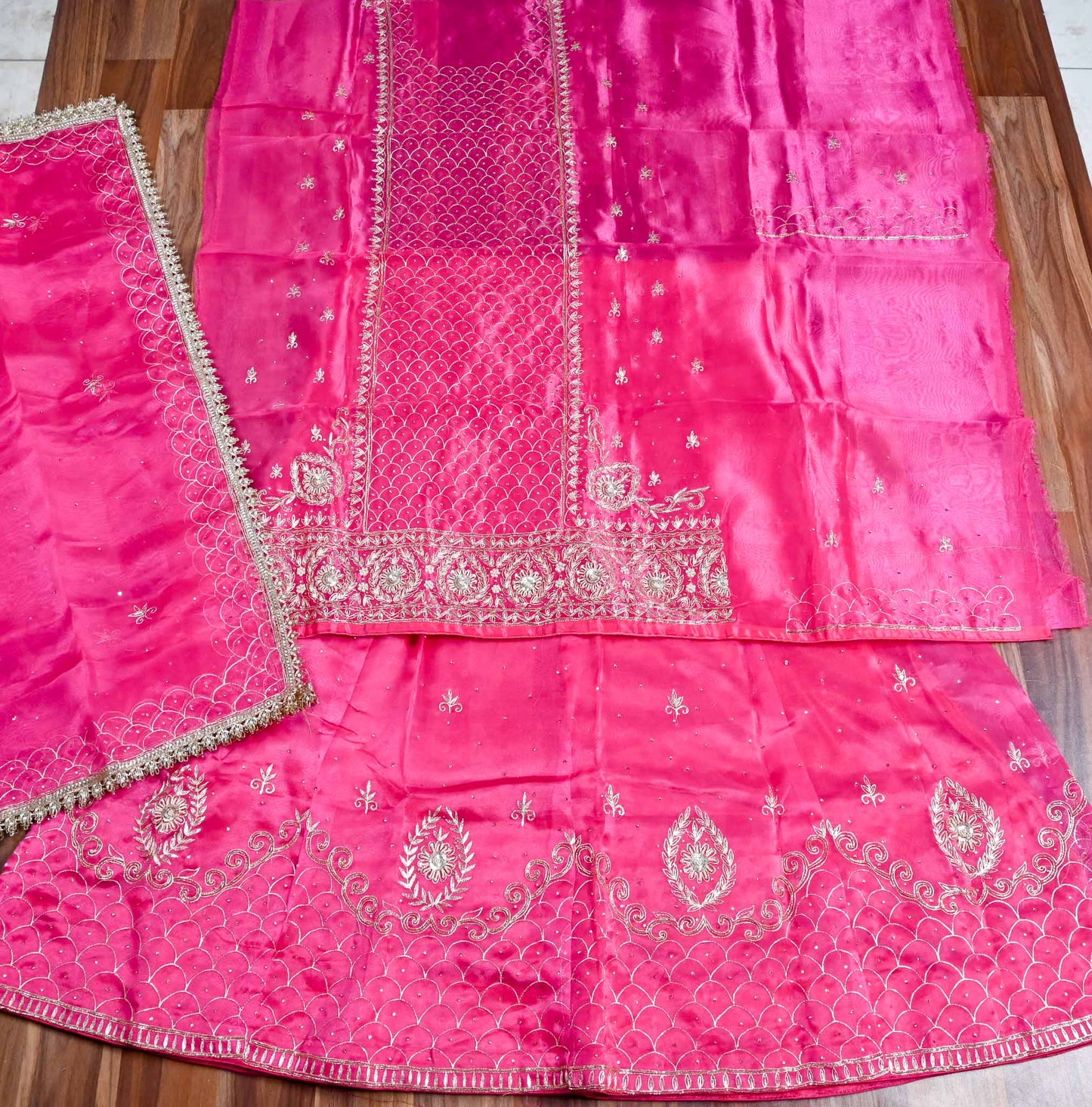 Shimmer Pink Lehenga suit