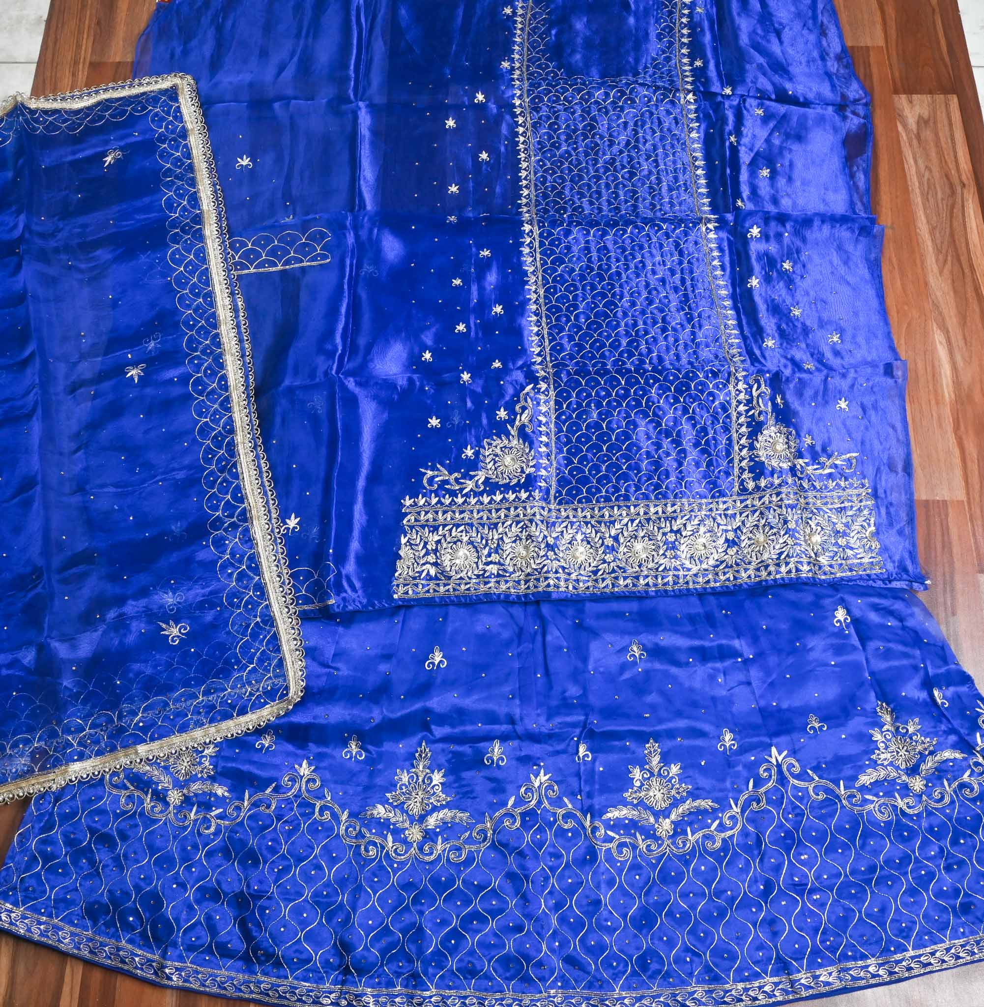 Shimmer Blue Lehenga Suit