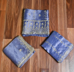 Shimmer Powder Blue Lehenga Suit