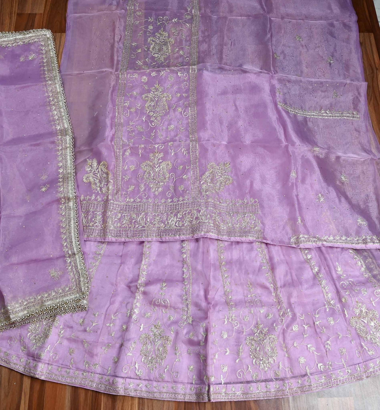 Shimmer Lavender Lehenga suit