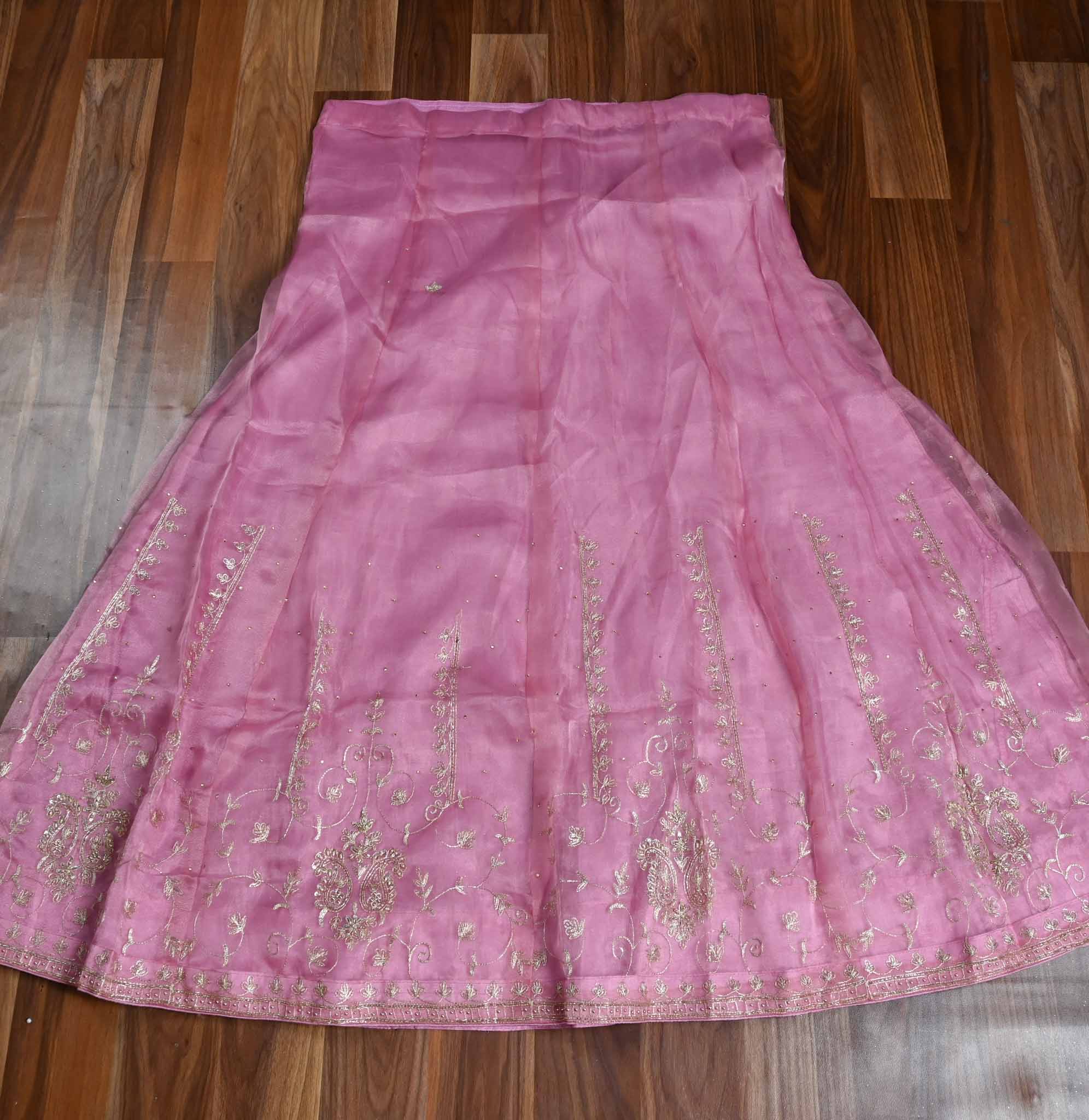 Shimmer Baby Pink Lehenga Suit
