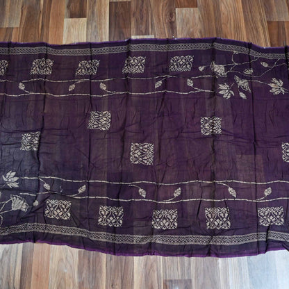 Wine Pashmina Unstitched Suit