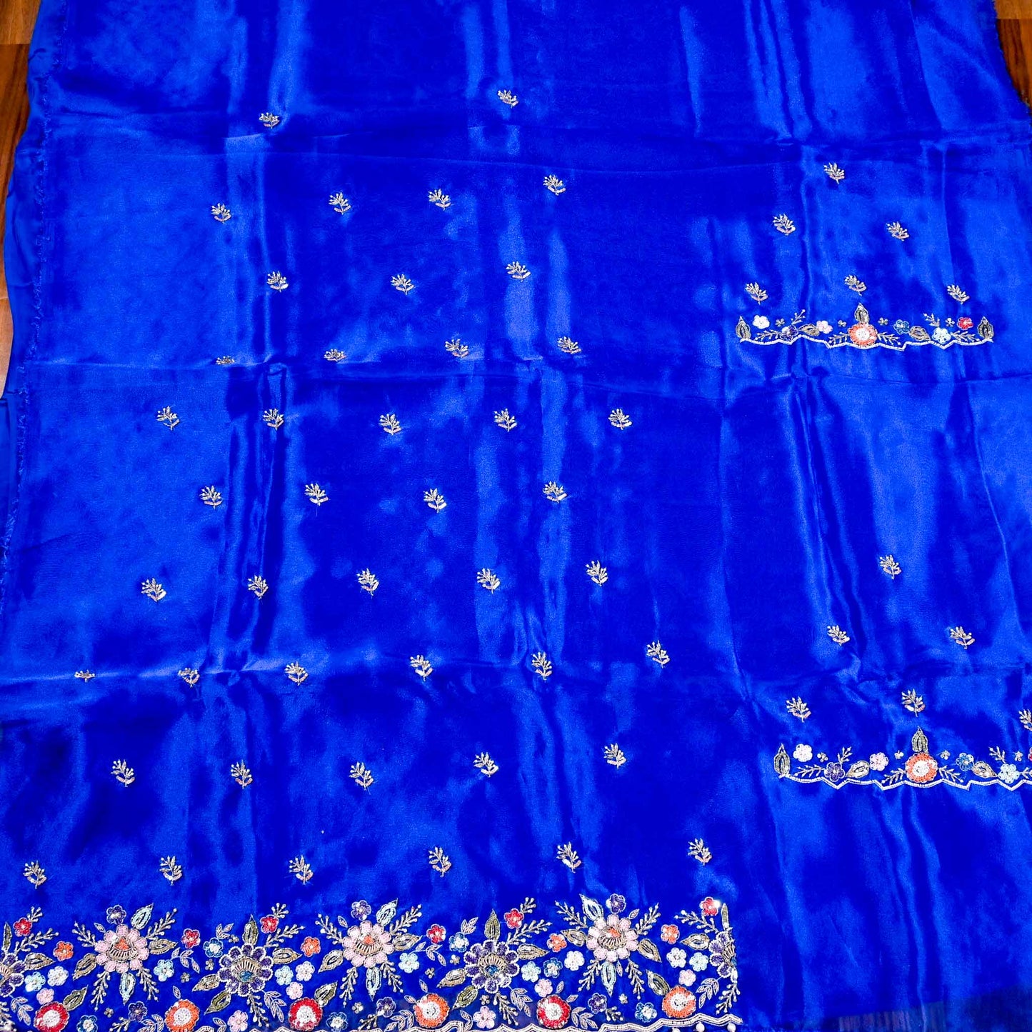 Glass Shimmer Royal blue Unstitched suit