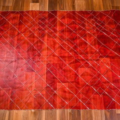 Glass Shimmer Red Maroon Unstitched Suit