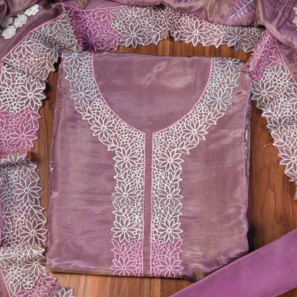 Shimmer Lavender Unstitched Suit