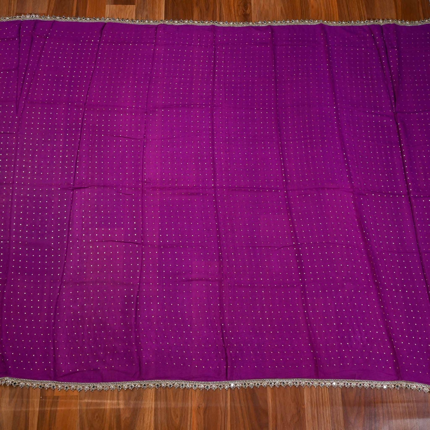 Banarasi Purple Unstitched Suit