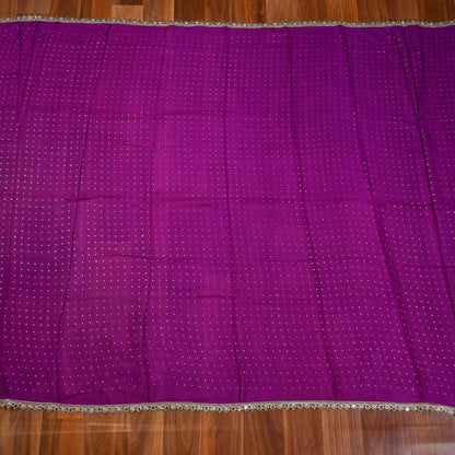 Banarasi Purple Unstitched Suit