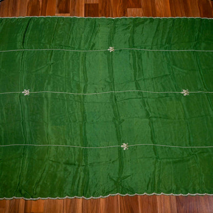 Khadi silk green Unstitched suit