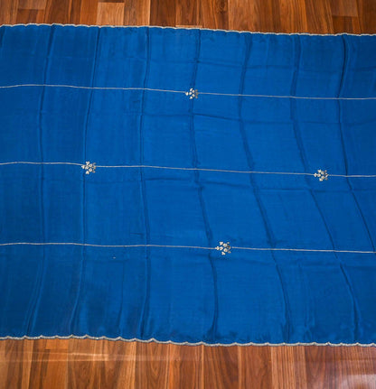 Khadi silk Blue Unstitched suit