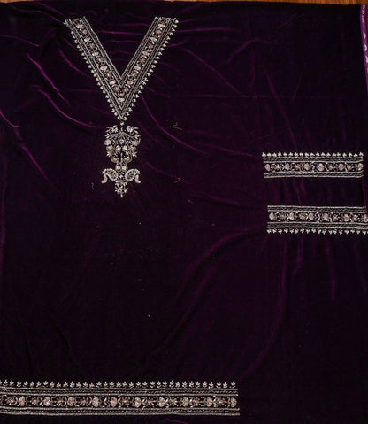 Velvet Wine Unstitched suit