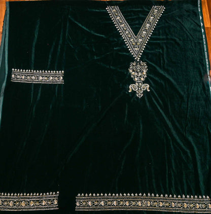 Velvet Green Unstitched suit